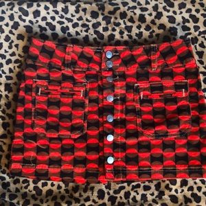 Free people funky corduroy mini skirt